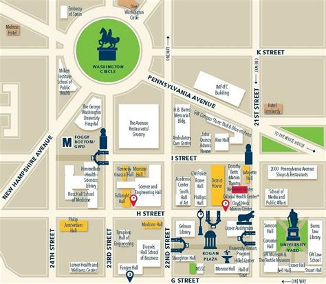 gw university map