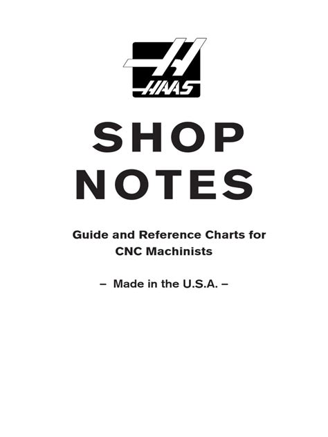 haas cnc machinist reference guide pdf Kindle Editon