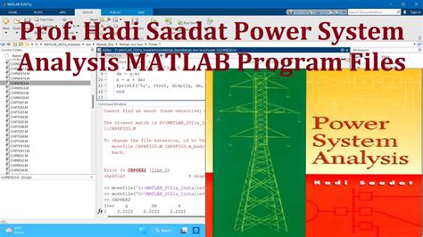 hadi saadat power system analysis matlab files download PDF