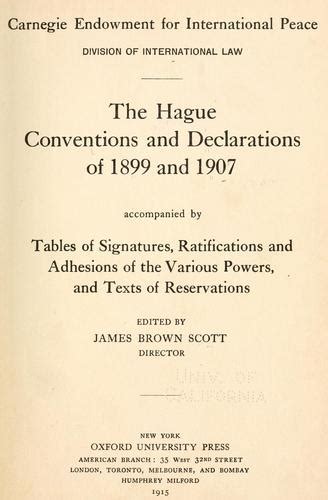 hague conventions declarations 1899 1907 Kindle Editon