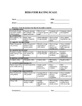 hahnemann high school behavior rating scale Kindle Editon