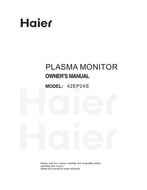 haier 42ep24s manual Doc