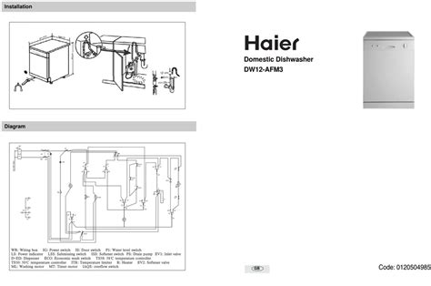 haier dw12 abm4 dishwashers owners manual PDF