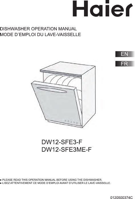 haier dw12 kfess dishwashers owners manual Kindle Editon