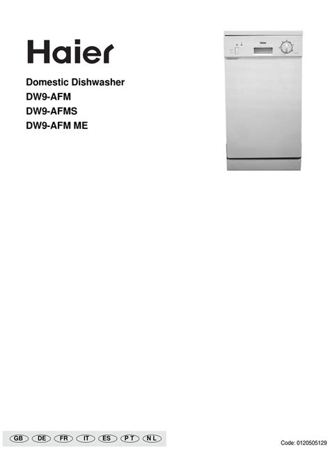 haier dw9 cbe7 dishwashers owners manual Reader