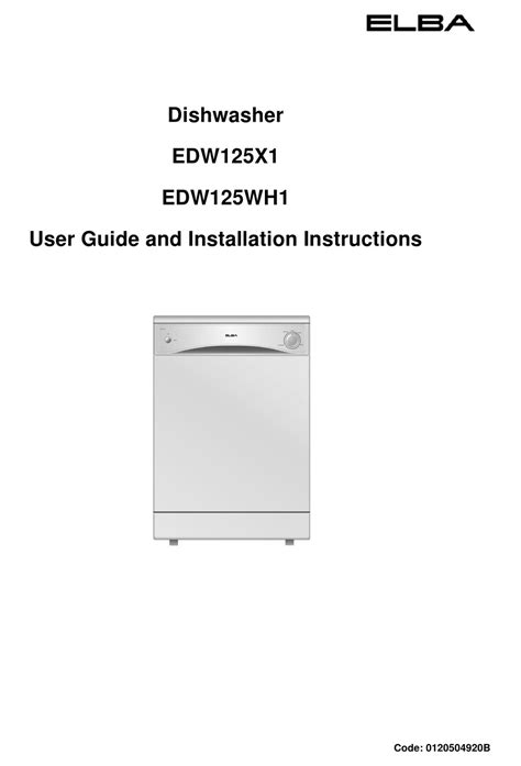 haier edw125wh1 dishwashers owners manual Kindle Editon