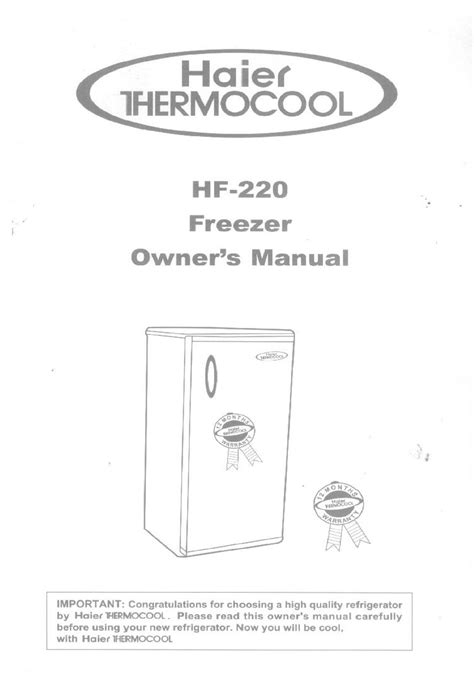 haier hf 240ta refrigerators owners manual Epub