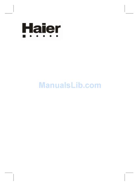 haier hn800tx washers owners manual Reader