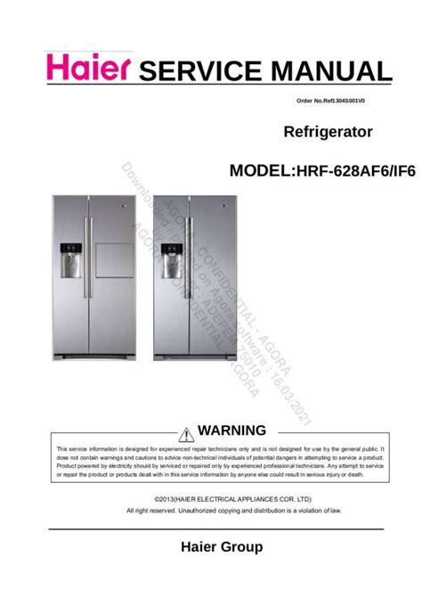 haier hrf 218t refrigerators owners manual Kindle Editon