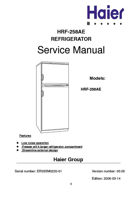 haier hrf 416kaa refrigerators owners manual Doc