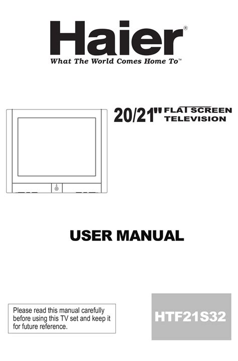 haier htf21s32 tvs owners manual Reader