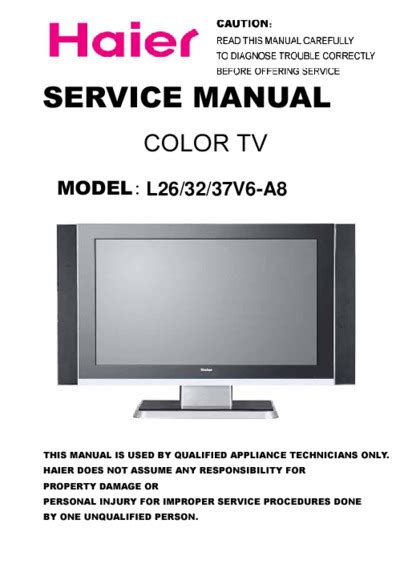 haier l32v6 a8 tvs owners manual Reader