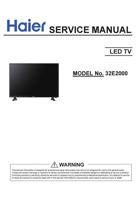 haier lt22t1bw tvs owners manual PDF