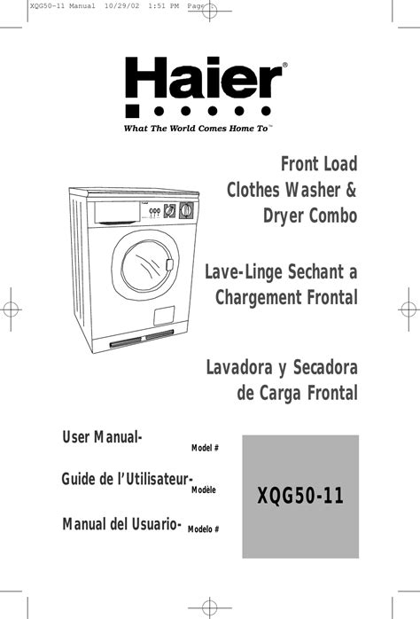 haier washer dryer xqg50 11 manual Reader