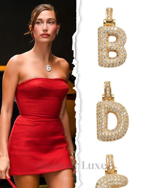 hailey bieber b necklace