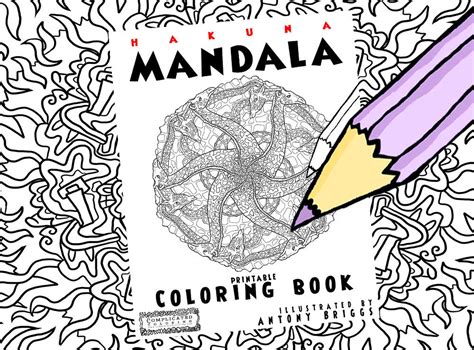 hakuna mandala creative coloring for grown ups complicated coloring PDF