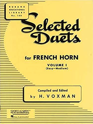 hal leonard selected duets for french horn vol 1 voxman Reader