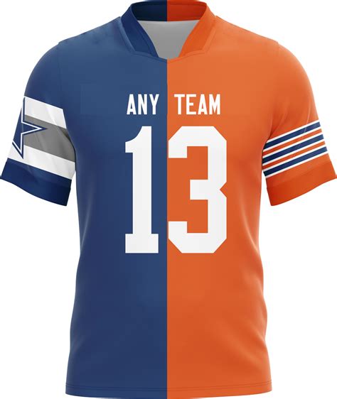 half and half football jerseys