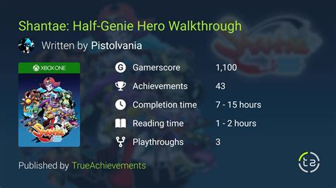 Half Genie Hero Walkthrough