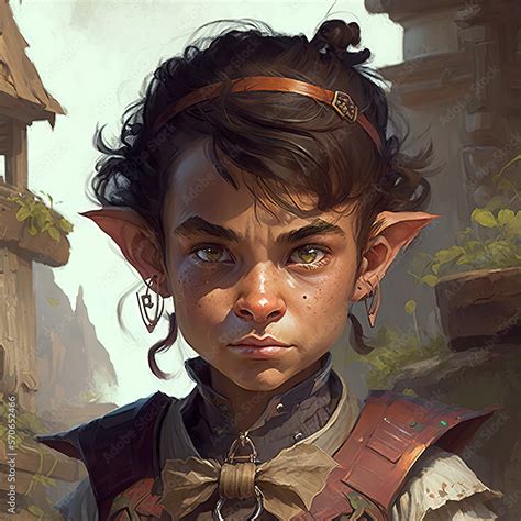 halfling portrait -ai -stable