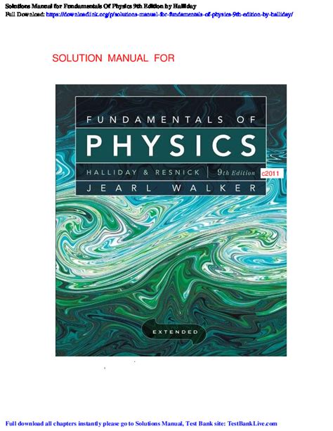 halliday physics solutions manual 9th Epub