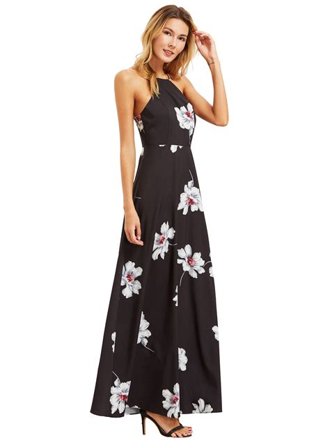 halter floral dress