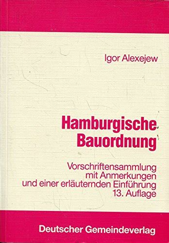 hamburgische bauordnung vorschriftensammlung anmerkungen erl uternden Doc