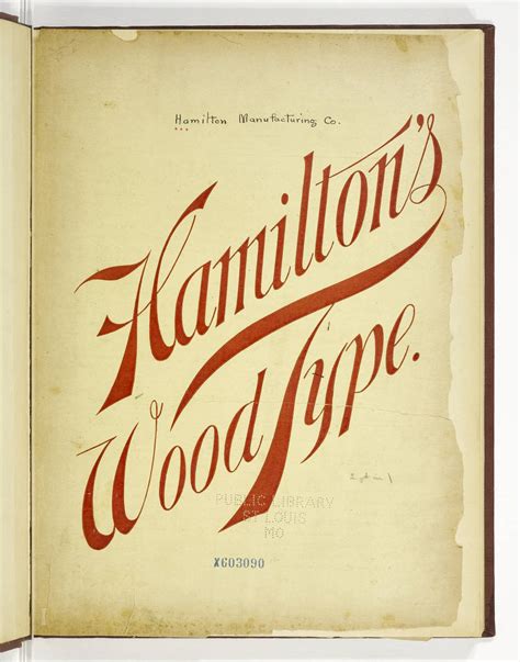 Hamilton Wood Type Catalog
