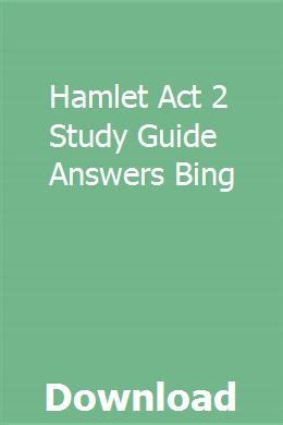 hamlet act 2 study guide answers bing Epub