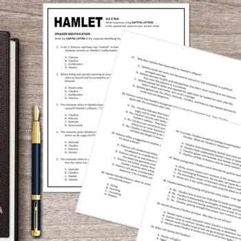 hamlet objective test answer key PDF PDF