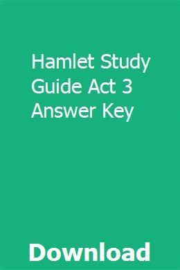 hamlet study guide act 3 answer key Doc