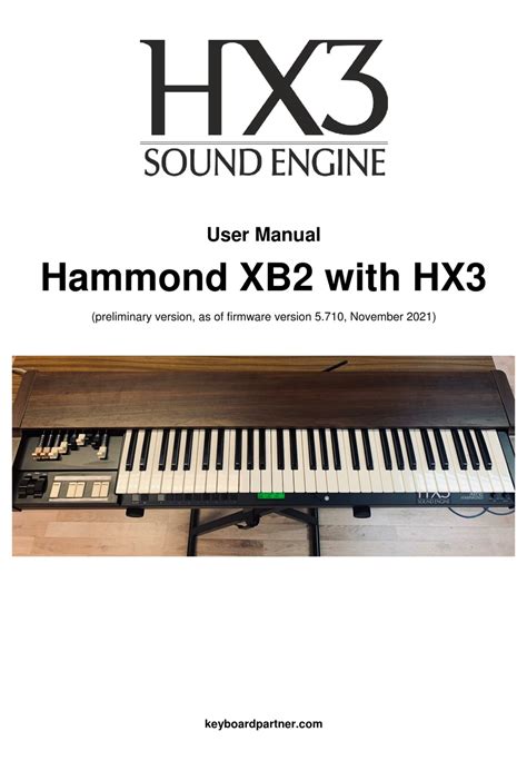 hammond xb2 manual pdf Doc