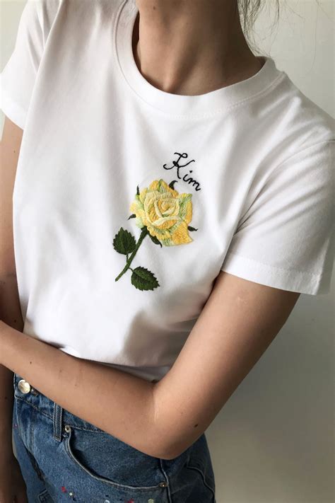 hand embroidered t shirt