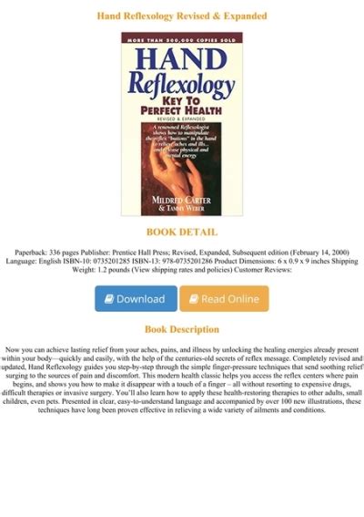 hand reflexology revised and expanded Doc