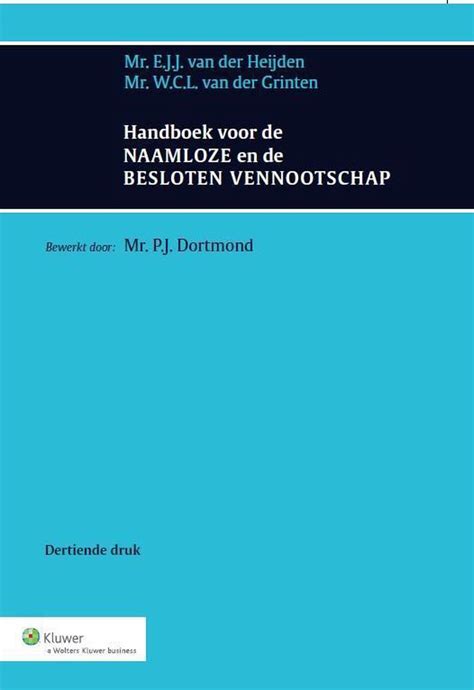 handboek voor de naamloze en besloten vennootschap Epub