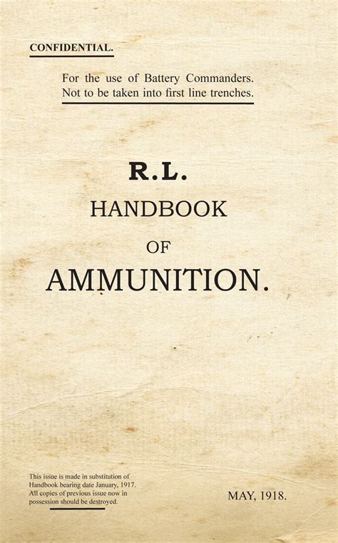 handbook ammunition war office facsimiles Epub