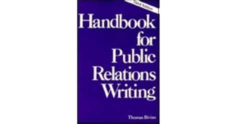 handbook for public relations writing Epub