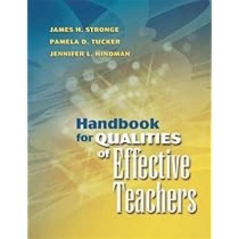 handbook for qualities of effective teachers Epub