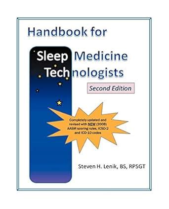 handbook for sleep medicine technologists second edition Epub