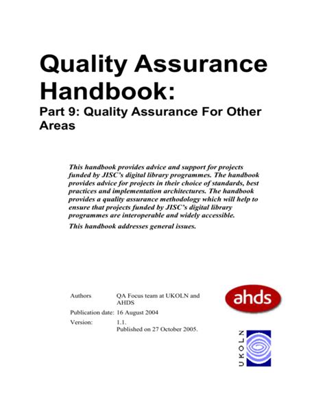 handbook for total quality assurance Kindle Editon