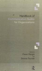 handbook of communication audits for organisations PDF