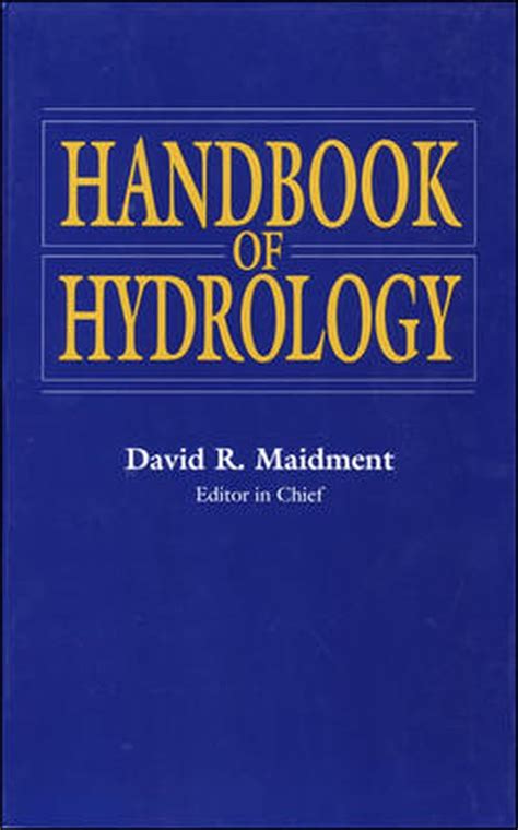 handbook of hydrology maidment Epub