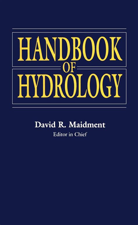 handbook of hydrology maidment Ebook PDF