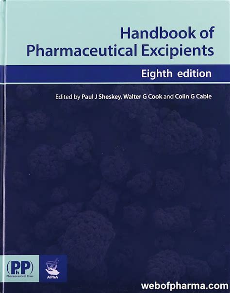 handbook of pharmaceutical excipients 8th edition Doc