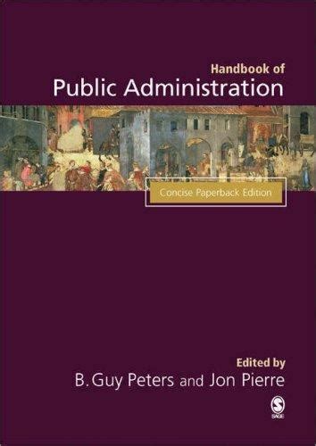 handbook of public administration concise paperback edition Epub