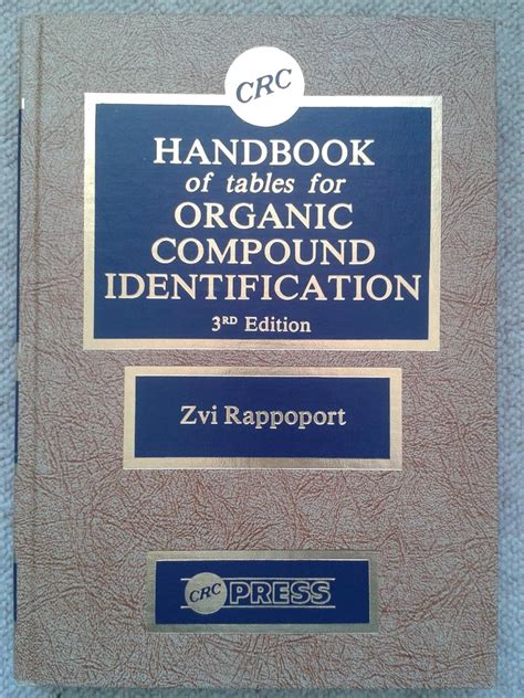 handbook tables for organic compound identification third edition PDF