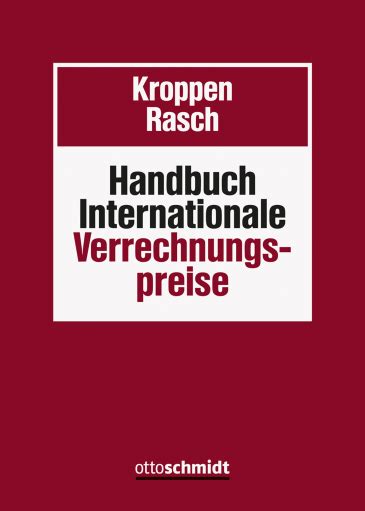 handbuch internationale verrechnungspreise heinz kroppen Kindle Editon