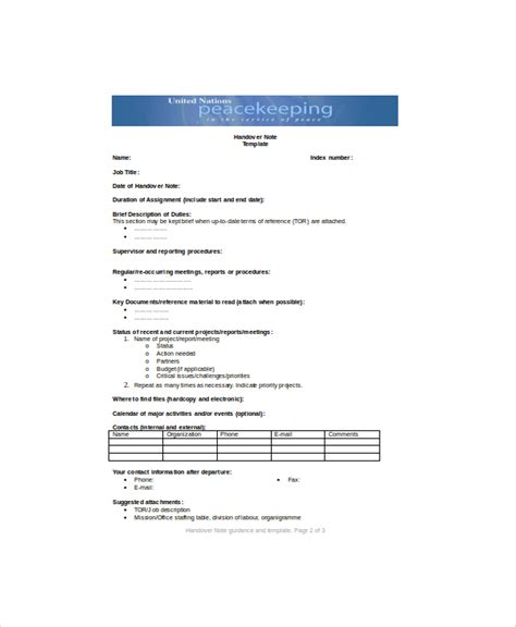 handing over note sample letter Reader