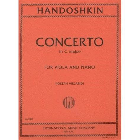 handoshkin ivan concerto in c major viola and piano by joseph vieland international Doc