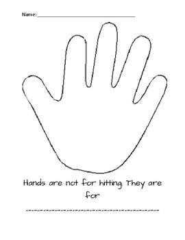 hands are not for hitting worksheets Epub